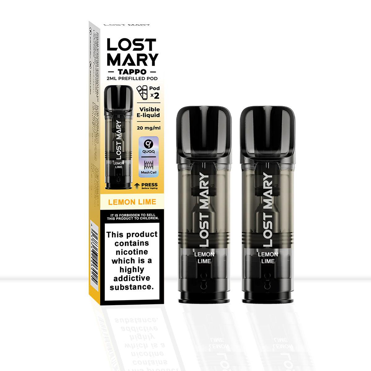 Lost Mary Tappo Lemon Lime Vape Pods - Lost Mary Tappo Lemon Lime Vape Pods - Pod & Refills