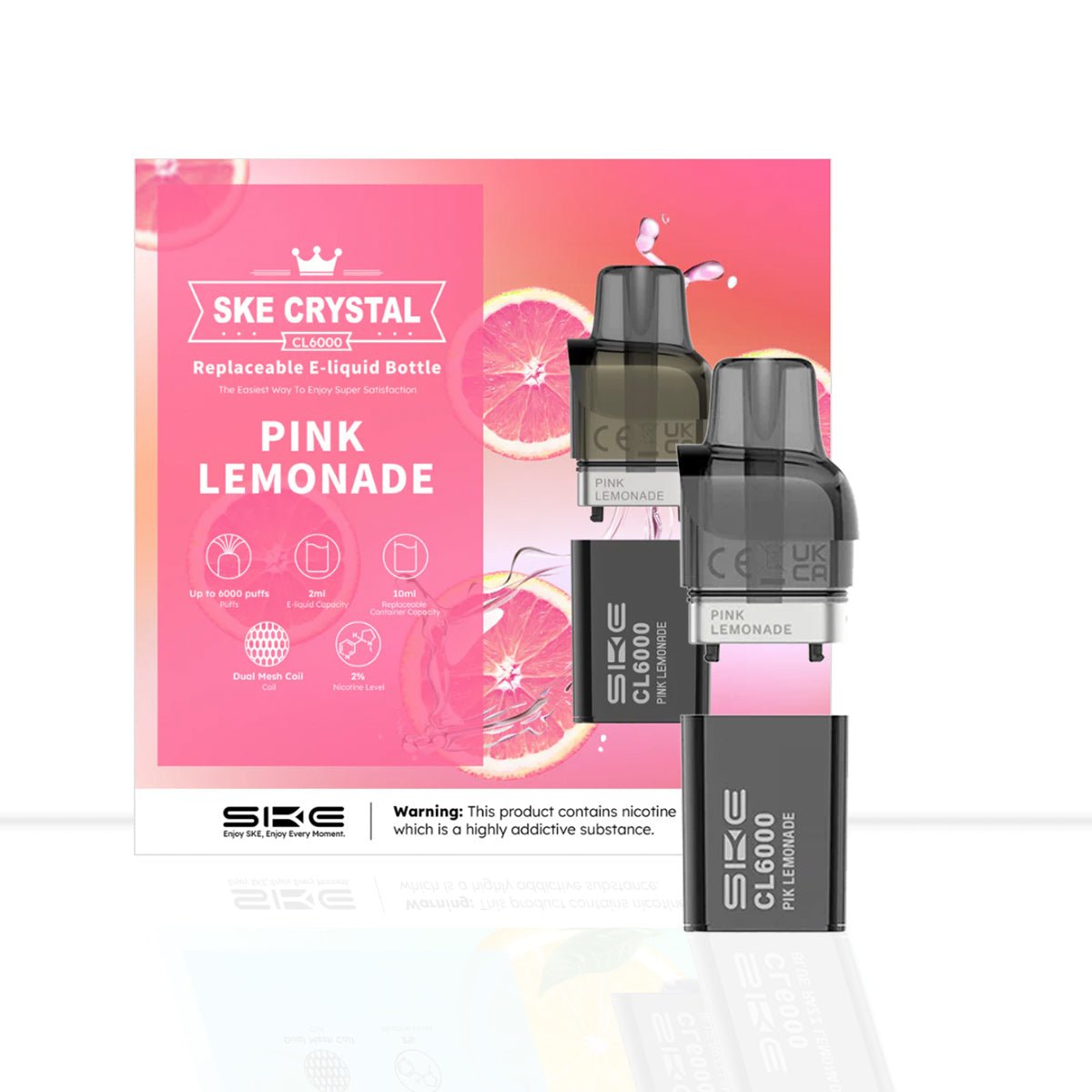 Pink Lemonade SKE Crystal CL6000 Prefilled Pods - Pink Lemonade SKE Crystal CL6000 Prefilled Pods